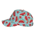 thumbnail image 2 of Lsque Watermelon Baseball Cap Trucker Low Profile Hat Golf Dad Hat Adjustable Original Classic Unconstructed Plain Cap Men Women, 2 of 9