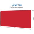 thumbnail image 2 of Mouse Pad Red Office Decor Desk Mat, Non-Slip Rubber Desk Pad Protector, Laptop Computer Gaming Mouse Pad XL, Waterproof Solid Mouse Mat for Home, 31.5'''' x 11.8'''', 2 of 6