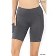 thumbnail image 1 of TheLovely Women & Plus Workout Yoga Running Compression Exercise Biker Shorts with Side Pockets, 1 of 4