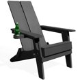 thumbnail image 2 of Outdoor Adirondack Chair Set Folding Patio HIPS Recline Chair with Side Table,All-Weather,Wood Texture, 2 of 7
