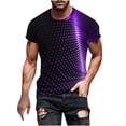thumbnail image 1 of Chandail à Manches Courtes pour Homme, T-Shirt à Col Rond Imprimé, Mode Décontractée, Coupe Ample pour Superposition Hivernale avec Vestes et Shorts, 1 of 5