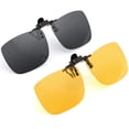 thumbnail image 1 of Lentes de sol polarizados CAXMAN con clip y diseño abatible, juego de 2 (Negro + Amarillo), 1 of 6