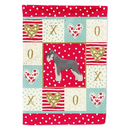 Carolines Treasures CK5949GF Schnauzer Love Flag Garden Size Small multicolor
