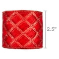 thumbnail image 3 of (3 pack) Red Glitter Plaid Christmas Ribbon, 3.25" x 25', by Holiday Time, 3 of 3