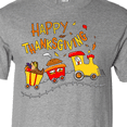 thumbnail image 4 of Inktastic Happy Thanksgiving Turkey Train with Food T-Shirt, 4 of 5