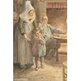 thumbnail image 2 of Brock, Charles Edmund 23x32 Gold Ornate Wood Framed with Double Matting Museum Art Print Titled - Illustration 6 for Little Peter A Christmas Morality for Children of Any Age, 2 of 4