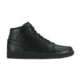 thumbnail image 2 of Nike 554724-021 : Men's Air Jordan 1 Mid Black/Black/Dark Grey Basketball Shoe (10.5 D(M) US), 2 of 5