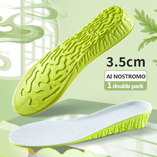 Plantillas invisibles para aumento de altura para hombre y mujer, almohadilla de suela de espuma viscoelástica EVA, transpirable y cómoda, para el cuidado de los pies, color Naranja, 1,5-3,5 cm