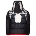 thumbnail image 3 of Marvel Spider-Verse Little Boys' Hooded Zip-Up Puffer Jacket Spider Man Black, 3 of 7