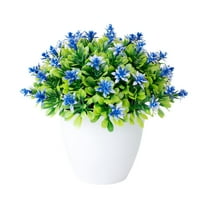 BinKFF Small Fake Plants Mini Artificial Fake Potted, Mini Potted Plants, Artificial Pot Flowers Small Fake Plants with Pot Mini Potted Plants for House Office Tabletop Decoration