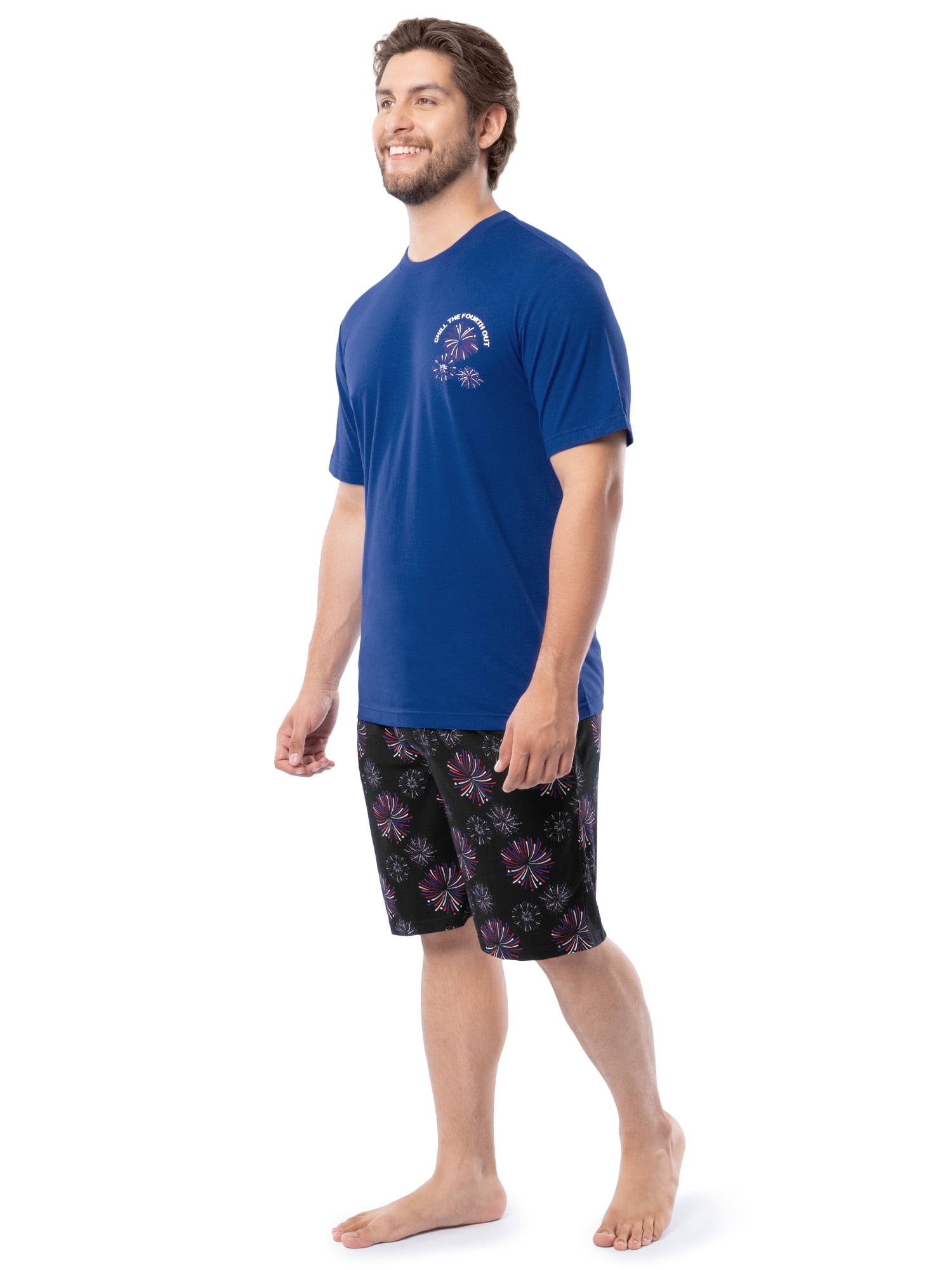 Fruit of the Loom Men's Father's Day Americana Graphic Sleep T-shirt and Pajama Short Set, Sizes S-XL
