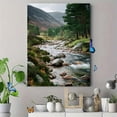thumbnail image 4 of Mountain River Landscape Canvas Print Wall Art for Living Room Bedroom Office Entryway Dining Room Vacation Cabin Decor, 4 of 8