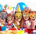 thumbnail image 4 of Paquete de 15 máscaras de animales ZHAOCHENG disfraces de animales para fiesta de cumpleaños temática de safari, 4 of 5