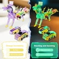 thumbnail image 6 of Lomyolo 2-in-1 Collision Transforming Dinosaur Toys Magnetic Cars Convertible Robot Toys for Kids Dino Car Toddler Fun Christmas Birthday Gift for Age 3-12 Years Boys(Purple Dragon), 6 of 7