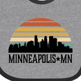 thumbnail image 4 of Inktastic Minneapolis Minnesota Skyline Retro Sunset Boys or Girls Baby Bib, 4 of 4