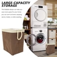 thumbnail image 3 of Raindrops Slim Laundry Hamper Foldable Coffee Color Sturdy Large Capacity Basket, 3 of 6