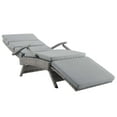 thumbnail image 6 of Modern Contemporary Urban Design Outdoor Patio Balcony Garden Furniture Lounge Chair Chaise, Rattan Wicker, Grey Gray, 6 of 8
