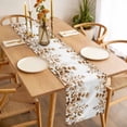 thumbnail image 3 of Table Runner 120 Inches Long for Kitchen Dining, Brown Yellow Eucalyptus Leaves Dresser Scarf Farmhouse, Dining Table Decorations for Wedding/Parties, Watercolor Spring Summer Botanical 13 x 120 In, 3 of 8