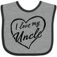 thumbnail image 3 of Inktastic I Love My Uncle in Black Chalk Heart Boys or Girls Baby Bib, 3 of 4