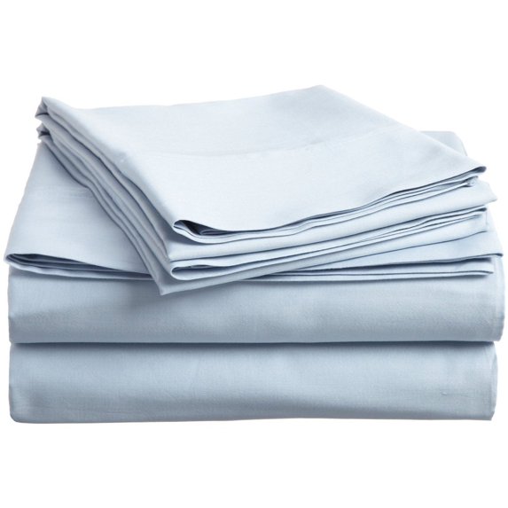 300 Thread Count Egyptian Cotton Solid Sheet Set Light Blue / Twin XL
