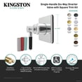 thumbnail image 4 of Kingston Brass KS4040DKL Kaiser Single-Handle Six-Way Diverter Valve with Square Trim Kit, Matte Black, 4 of 4