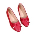 thumbnail image 3 of oqasdz Womens Casual Shoes Slip On Low Heel Pointed Toe Ballet Shoes with Bow Design Comfort Wedding Solid Color Trendy Dressy Shoes Summer Outdoor, 3 of 7