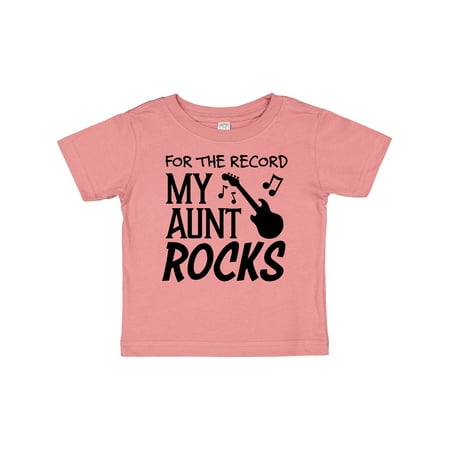 

Inktastic For the Record My Aunt Rocks Gift Baby Boy or Baby Girl T-Shirt