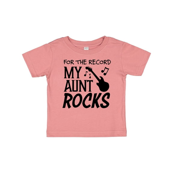 Inktastic For the Record, My Aunt Rocks Boys or Girls Baby T-Shirt