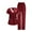 Burgundy, variant on Scrubs for Women Medical Scrubs Set, Stylish Contrast Trim V-Neck Mock Wrap Top and Straight Leg Cargo Pants, 4-Way Stretch Professional Nurse Uniform, S-3X