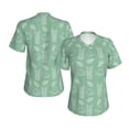 thumbnail image 5 of Wukai Tropical Pineapple Classic V-Neck T-Shirt for Women: Comfortable, Stylish, and Versatile Wardrobe Essential-X-Large, 5 of 7