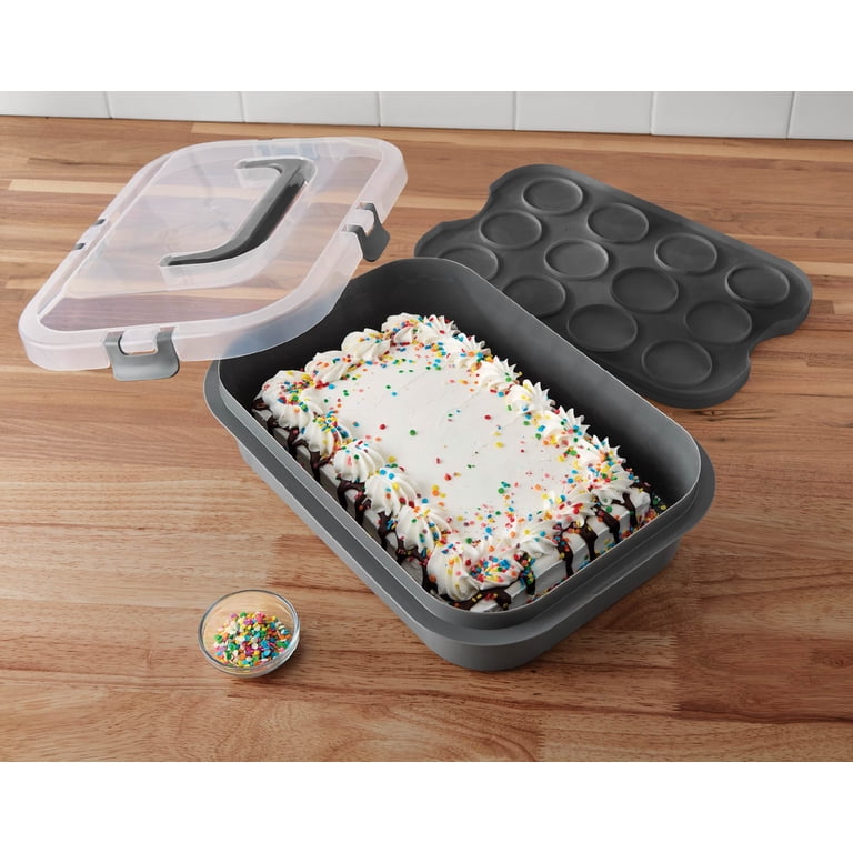 Mainstays Rectangular Cupcake Carrier with Removable Tray photo 6