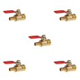 thumbnail image 2 of ZheElen Versatile Threaded Brass Ball Valve for Multiple Uses 3 interface 16mm 8mm Red 5Set, 2 of 6
