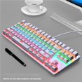 thumbnail image 3 of Punk Mechanical Keyboard k550 87 Keys Mechanical Keyboard Green Shaft Gaming Office Notebook Professional Keyboard No.3, 3 of 6