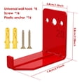 thumbnail image 2 of Adifare 8Pcs Fire Extinguisher Wall Hook Universal Fire Extinguisher Bracket with Screws Wall Mounted Fire Extinguisher Hanger Up to 20lbs for Fire Extinguisher, 2 of 6