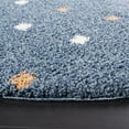 thumbnail image 3 of SAFAVIEH Calico Mattie Dot-Print Polyester Shag Area Rug, Blue/Ivory, 5'3" x 5'3" Round, 3 of 11