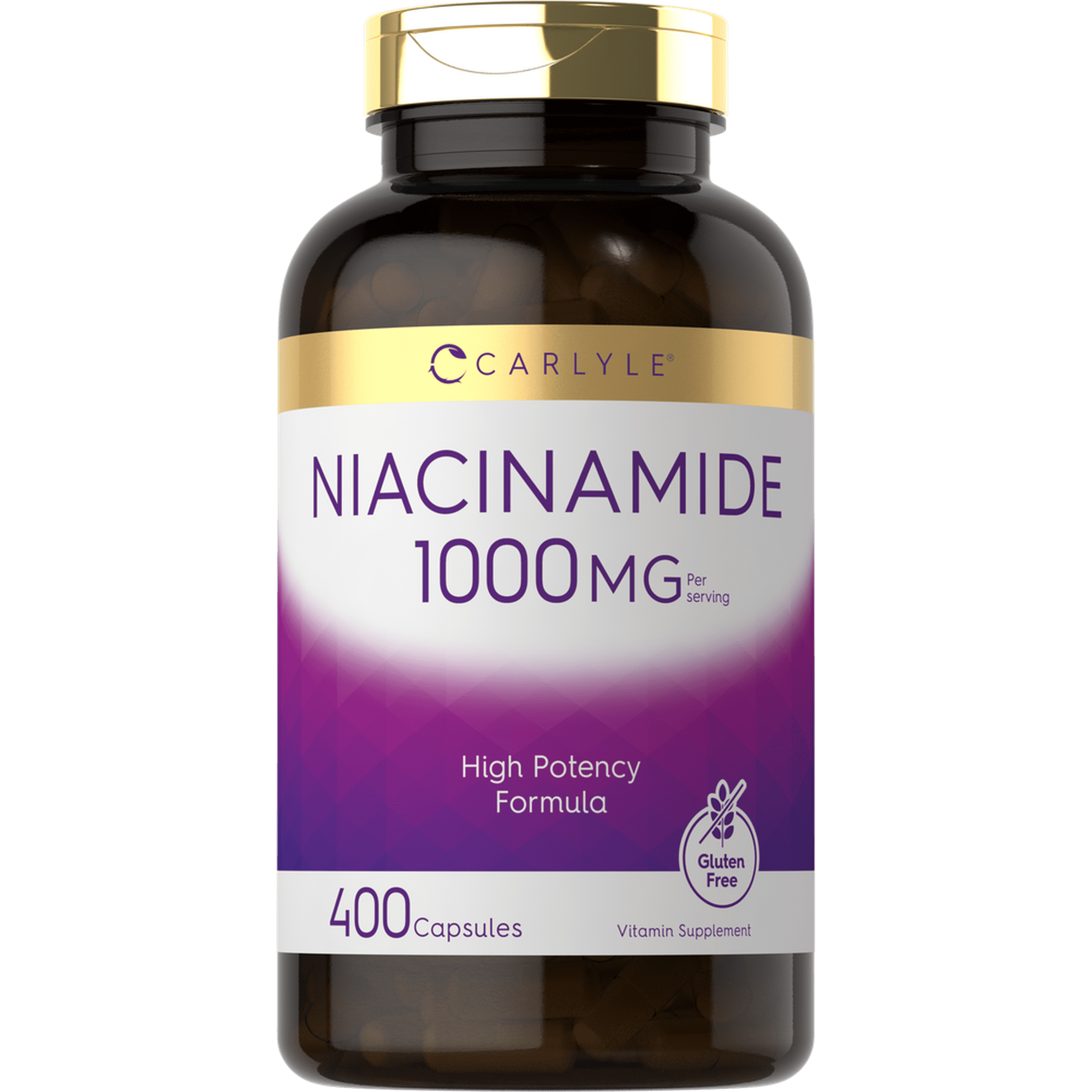 Niacinamide | 1000 mg | 400 Capsules | High Potency Formula | by Carlyle
