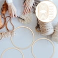 thumbnail image 2 of Miangastore 12Pcs Dream Catcher Rings Khaki Round Bamboo Plastic Craft Making Handmade Projects Diy Activities, 2 of 8