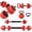 Red, variant on Adjustable Dumbbell Set, 45Lbs Free Weight Set with Connector, 3 in 1 Gym Dumbbell Set, Push Up Stand, Weight Plate, Home Gym Weight Dumbbells Set, Fitness Exercises