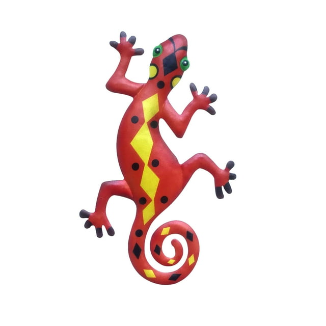 Garden House Lizard Art Outdoor Garden Backyard Metal Animal Decoration Gift