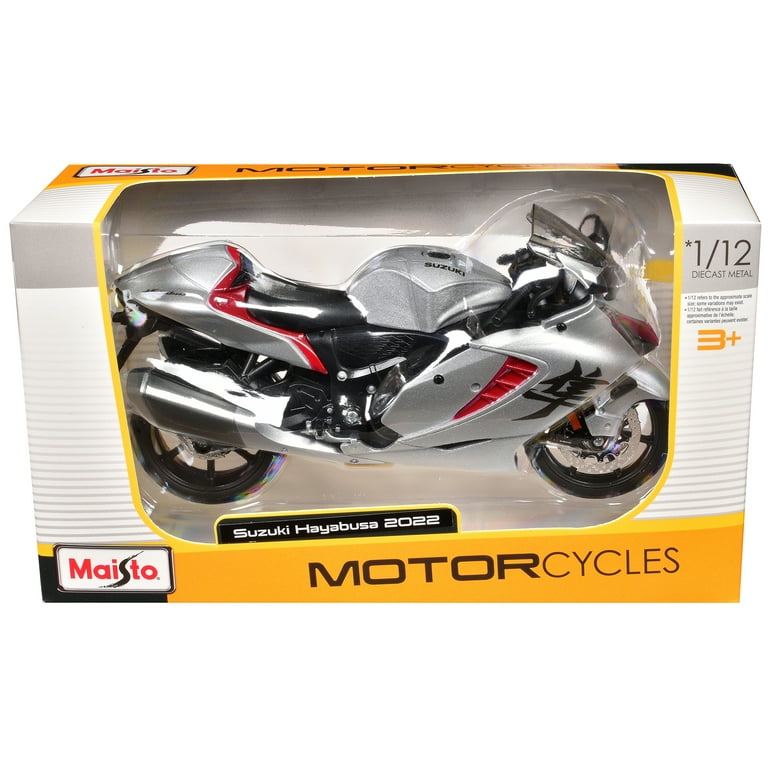 2022 Suzuki Hayabusa Silver Metallic 1/12 Die Cast