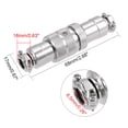 thumbnail image 4 of Unique Bargains Aviation Connector, 16mm 3P 7A 125V GX16-3 Waterproof Male Line Panel Power, 4 of 6