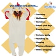 thumbnail image 7 of SWEETXIN Adult Chicken Unisex Onesie Pajamas Halloween Cosplay Costume Suit for Women and Men Jumpsuit SizeL, 7 of 7