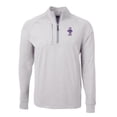 thumbnail image 2 of Men's Cutter & Buck Heather Gray Kansas State Wildcats Big & Tall Adapt Eco Knit Heather Quarter-Zip Top, 2 of 3