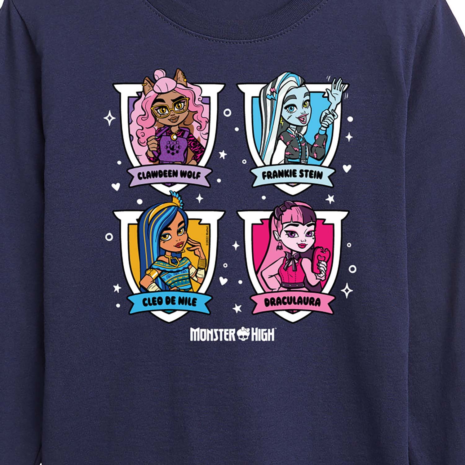 Monster High - Character Grid - Toddler And Youth Long Sleeve Graphic T-Shirt
