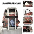 thumbnail image 3 of FORMRS Mini Backpack Purse for Women Quilted Travel Daypack Casual Shoulder Bag, Red Vibrant Flowers, 3 of 7
