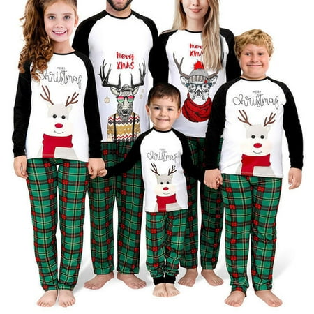

Ma&Baby Christmas Family Pajamas Set Sleepwear Women Men Kids Baby Pjs Nightwear Pyjamas