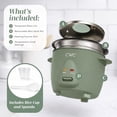 thumbnail image 5 of COOK WITH COLOR Rice Cooker, 6-Cup with Tempered Glass Lid, Green, 5 of 5