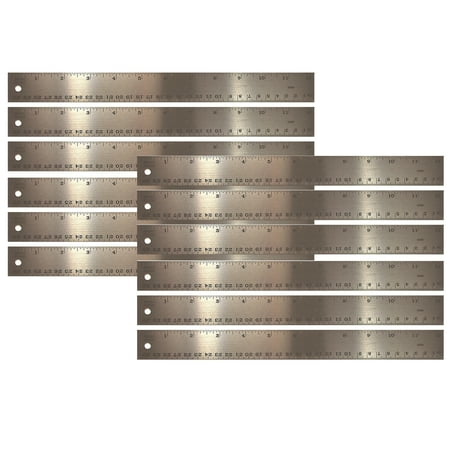 The Pencil Grip Stainless Steel Ruler, 12", Pack of 12