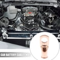 thumbnail image 2 of 10pcs 4 AWG-3/8" Car Vehicle Battery Cable Ends Tubular Ring Terminals Closed End Crimp Connectors Copper Tone, 2 of 6