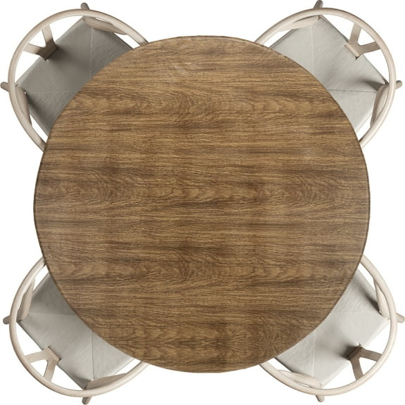 Round Table Cover, Round Fitted Tablecloth with Elastic Edge Picnic Table Cloth for Patio Dining Camping Outdoor Fits 28"-35", Deep Brown